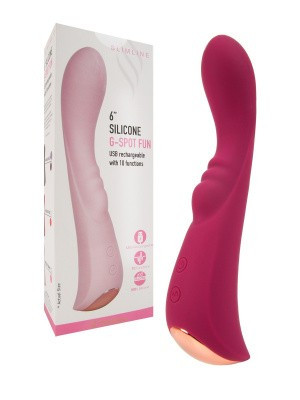 Вибратор G-Spot Fun бордовый, USB