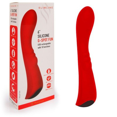 Вибратор G-Spot Fun красный, USB
