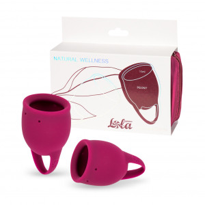 Набор менструальных чаш Natural Wellness PEONY, бордовый