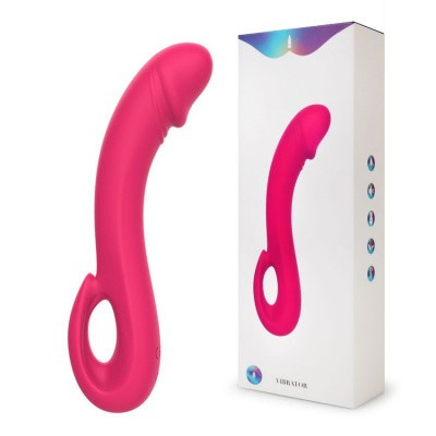 Вибратор I-MOON  13 см розовый, USB