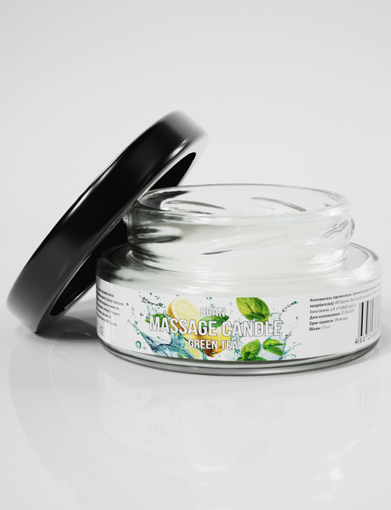 Свеча массажная SGAN "Зеленый чай" 50 мл