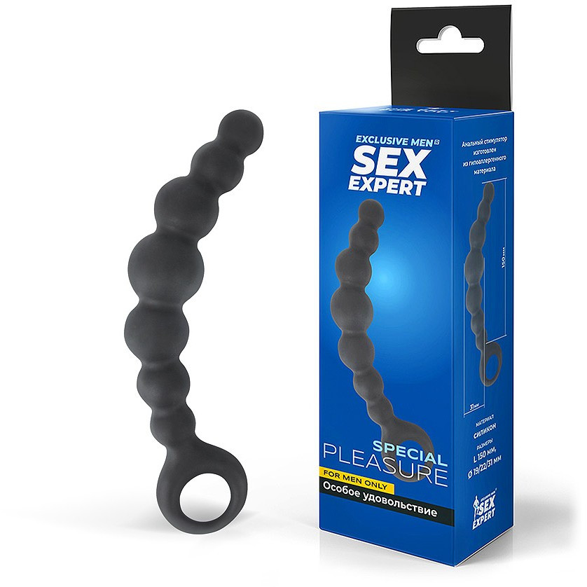 Анальная елочка SEX EXPERT черная