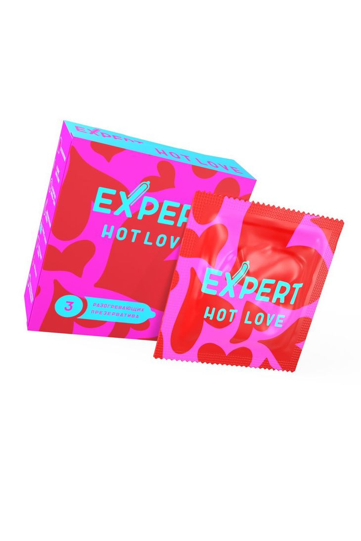 Презервативы EXPERT Hot Love с разогревающим эффектом, 3 шт.