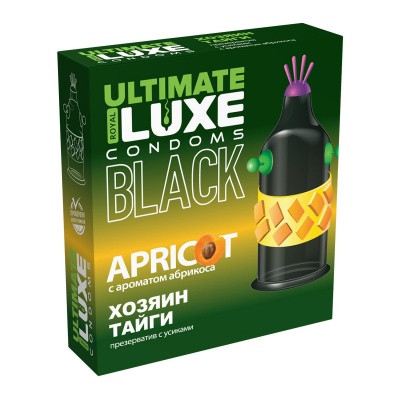 Презерватив Luxe BLACK ULTIMATE №1 Хозяин Тайги, Абрикос