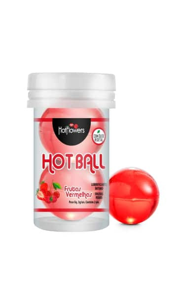 Лубрикант AROMATIC HOT BALL на масляной основе в виде двух шариков ароматом красных ягод