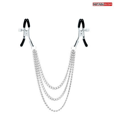 Изящные зажимы для сосков с тройной цепью