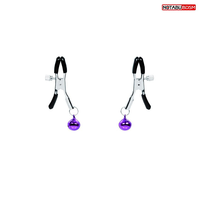 Изящные зажимы для сосков фиолетовые шары