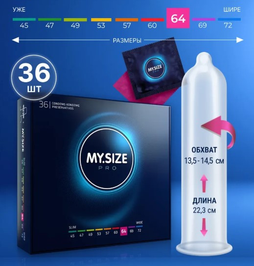 Презервативы My.Size PRO 64 №36