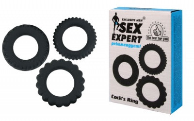 Кольца Sex Expert эрекционные 3 шт 