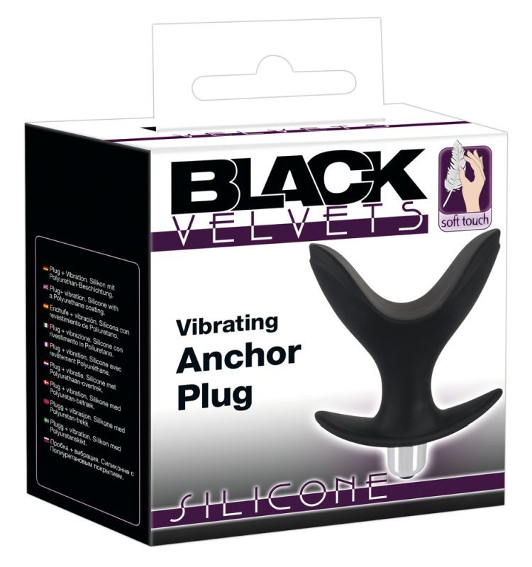 Анальный виброплаг-расширитель Black Velvets Vibrating Anchor Plug
