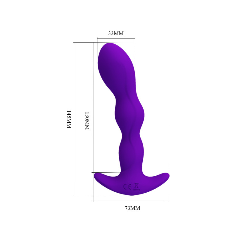 Анальная елочка Yale с вибрацией, фиолетовая USB