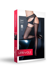 Чулки SENSE с поясом с рисунком зигзаг S/M