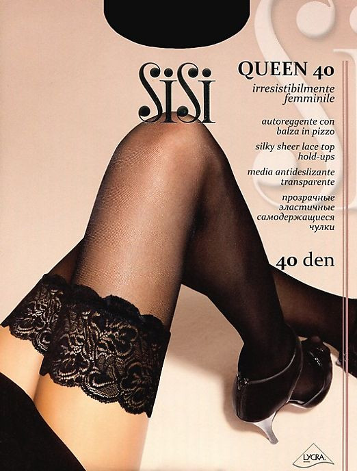 Чулки SiSi Qween 40 den 2-S Черный