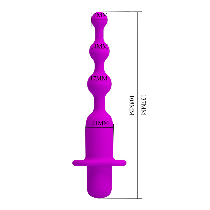 Анальная елочка Hermosa с вибрацией, фиолетовая USB