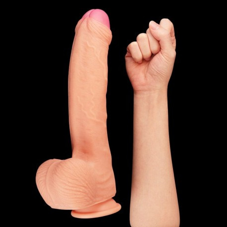 Реалистик 2х слойный Dual Layer Platinum Silicone Cock 11"