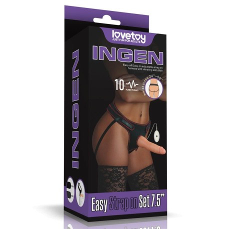 Страпон Ingel Easy Strapon Set 7.5'' с вибрацией