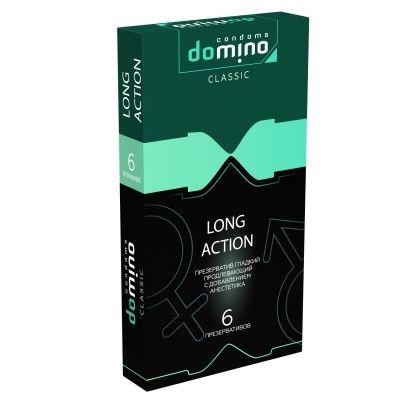 Презервативы Domino LONG ACTION №6 продлевающие