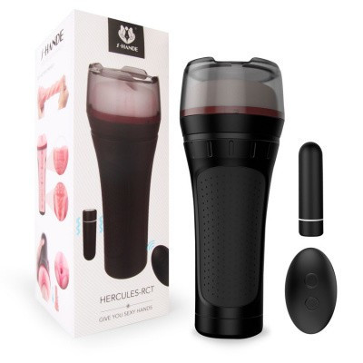 Мастурбатор HERCULES с вибрацией и пультом ДУ