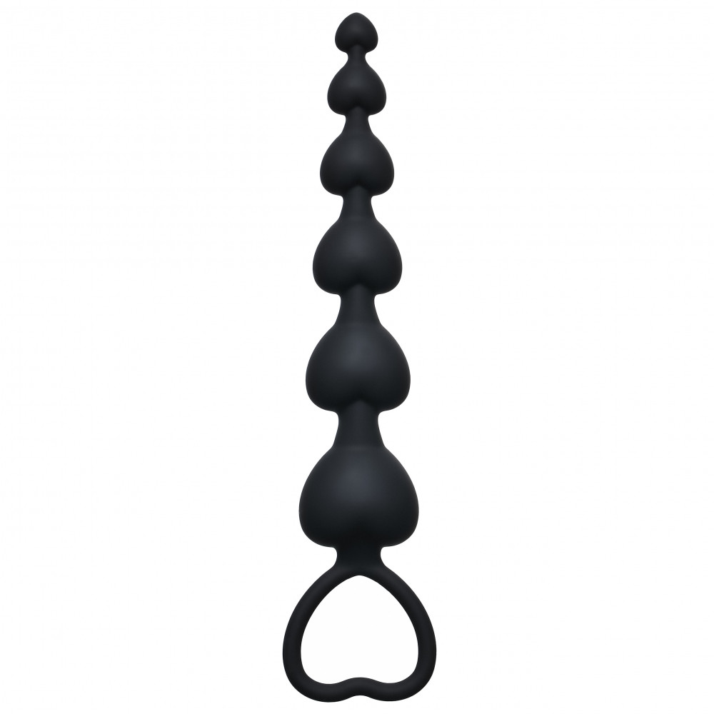 Анальная цепочка Heart's Beads, черная