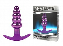 Анальная втулка фиолетовая цвет основания фиолетовый