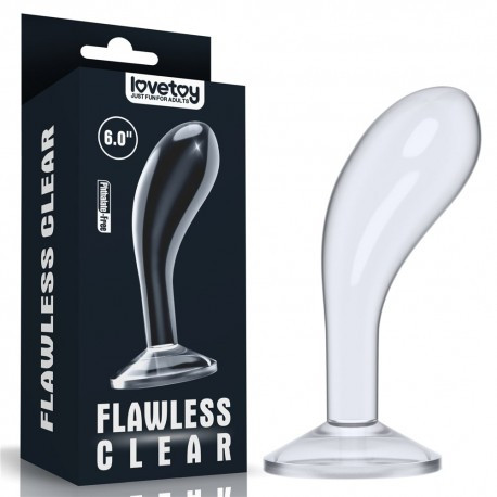 Анальная пробка Flawless Clear Prostate Plug 6.0'', прозрачная
