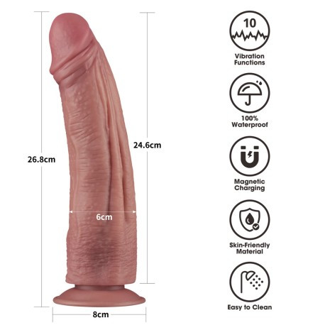 Классический вибратор Power Cock