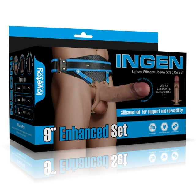 Фаллопротез-страпон Enhanced Set Ingen 9'' 