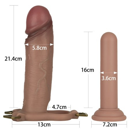 Фаллопротез-страпон Enhanced Set Ingen 9'' 