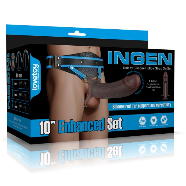 Фаллопротез-страпон Enhanced Set Ingen 10'' 