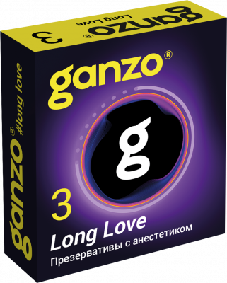 Презервативы "GANZO" LONG LOVE №3 с анастетиком