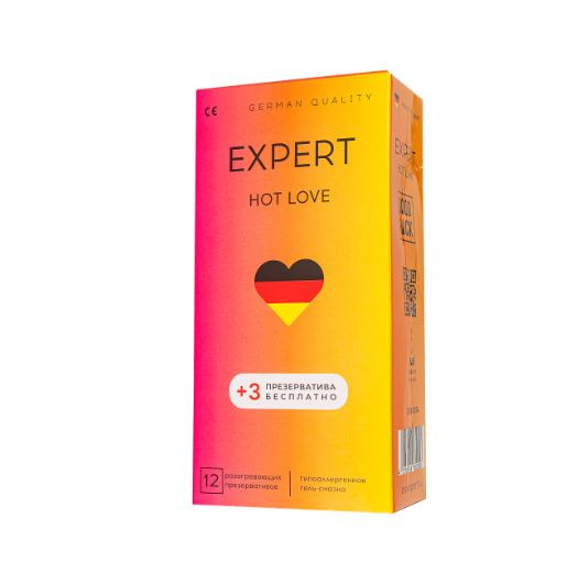 Презервативы EXPERT HOT LOVE разогревающий, 15 шт.