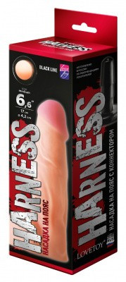 Насадка для страпона HARNESS с коннектором  6,6" 13,5/4 см.