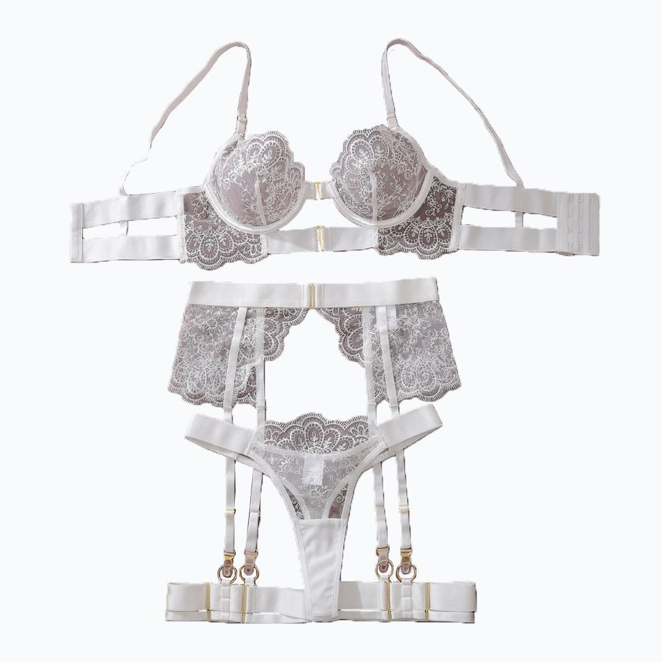 Комплект кружевной белый,XL