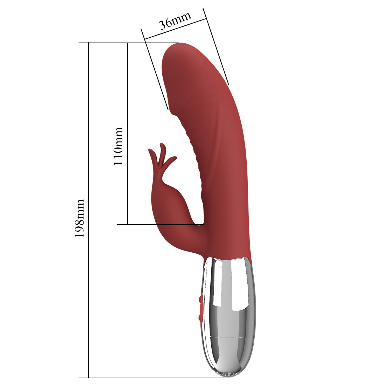Вибромассажёр "Rasmussen" USB, красный