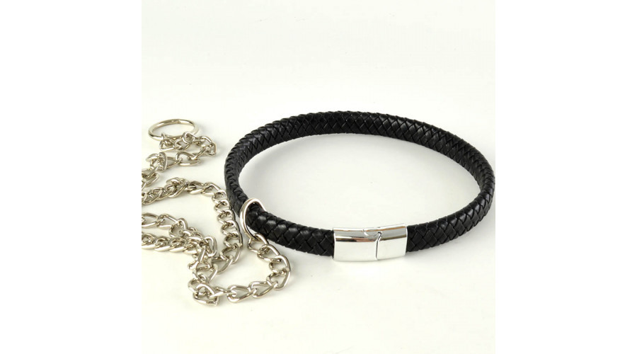 Ошейник из винилового шнура черный