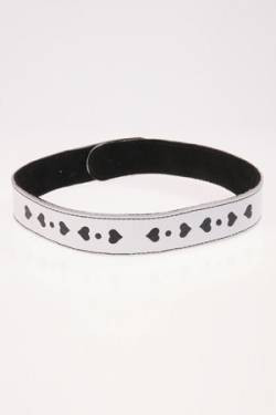 Ошейник с сердечками белый