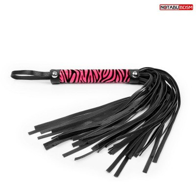 Плетка цвет чёрный/розовый