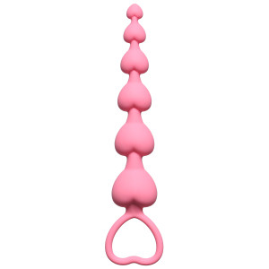 Анальная цепочка Heart's Beads, розовая