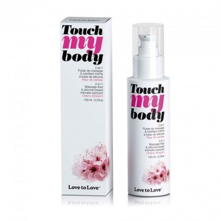 Силиконовый лубрикант 2в1 TOUCH MY BODY Вишневый цветок 100мл