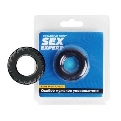 Кольцо черное SEX EXPERT