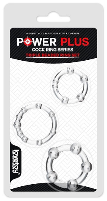 Набор из 3-х эрекционных колец, прозрачные