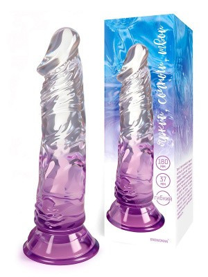 Реалистик EROWOMAN гель сер/фиол 18,5 см