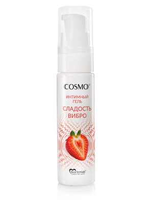 Гель-лубрикант "Cosmo" с вибрацией клубника 33г 