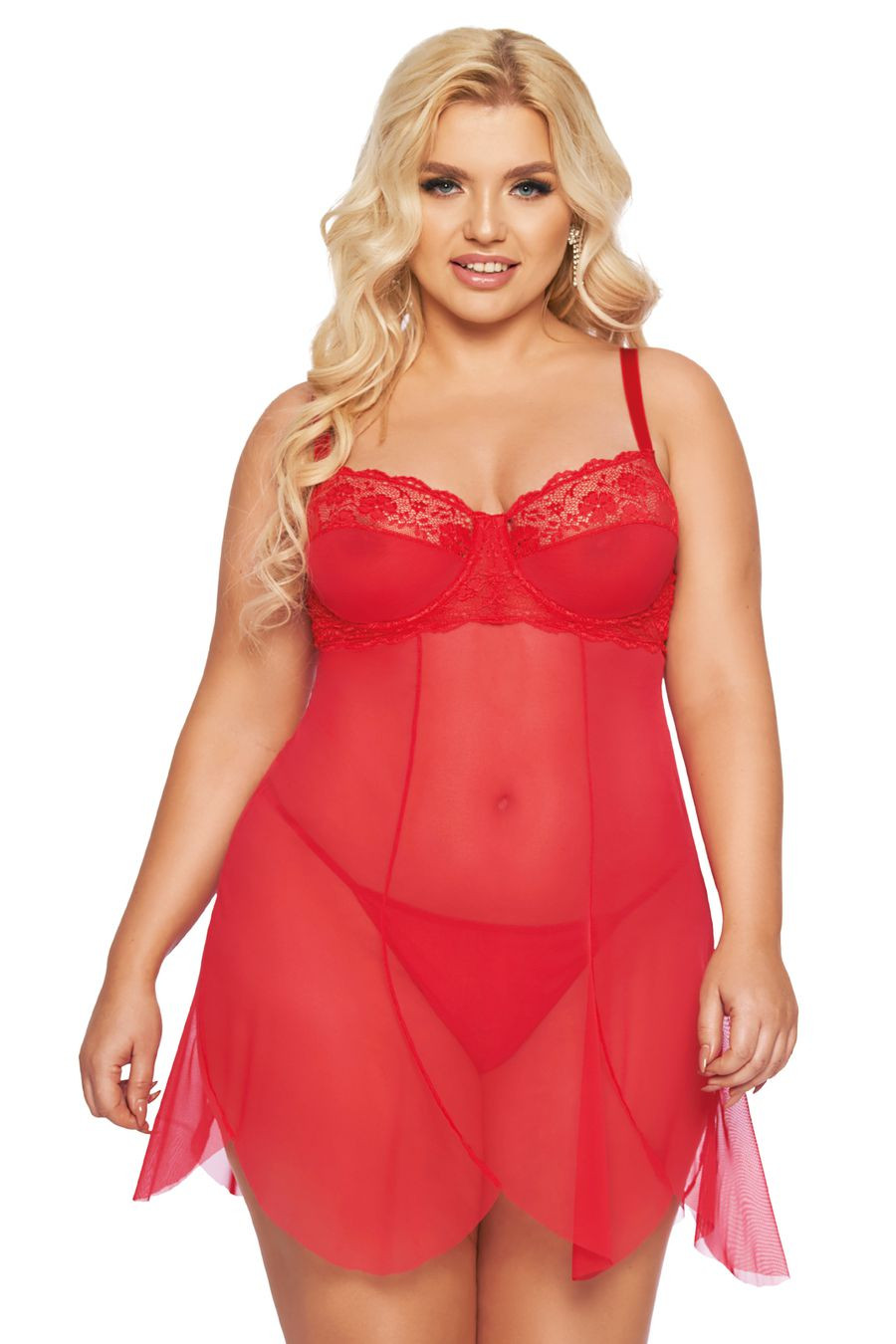 Эротичная комбинация Carla от SoftLine красная XXL