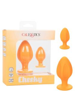 Набор из двух анальных пробок CHEEKY желтый