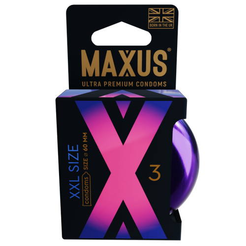 Презервативы MAXUS XXL №3 с диаметром 60мм ж/к