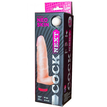 Вибратор-реалистик NEO SKIN 6,5", с мошонкой