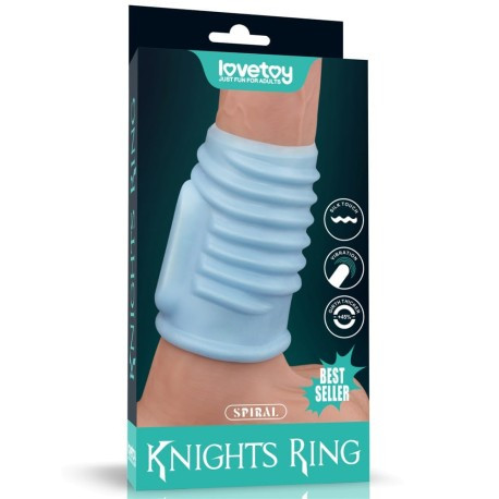 Насадка Vibrating Knights Ring Spiral Blue