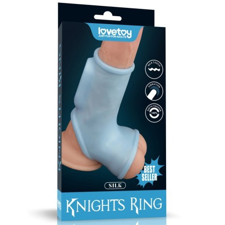 Насадка Vibrating Knights Ring Silk с подхватом мошонки