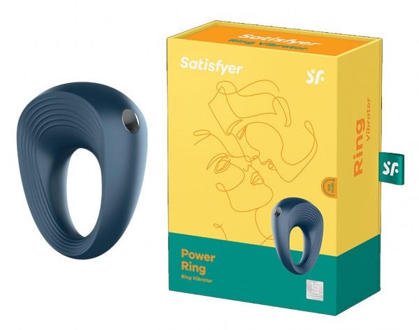 Эрекционное кольцо Satisfyer Power Ring,синее